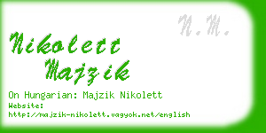 nikolett majzik business card